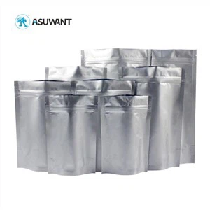 Επαναλαμβανόμενη ασημένια ματ αλουμινίου πλαστικό στέκεται σακούλα φερμουάρ φερμουάρ φερμουάρ