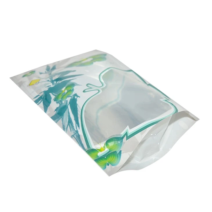 Custom Printed Plastic Zip Lock Flower Seed Weed Soft Food Packaging Bag With Clear Window