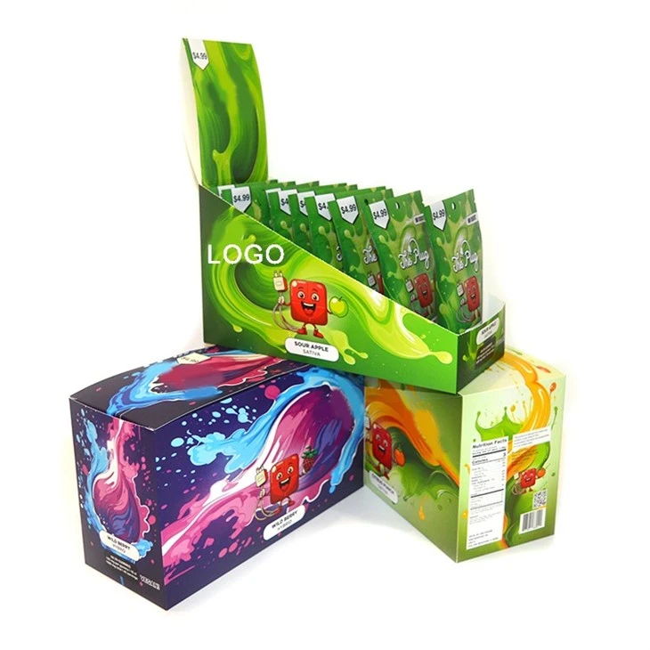 Paper Printed Top Counter Small Corrugated Carton Packaging Boxes For Retail Pre Roll Store Custom Cardboard Display Box